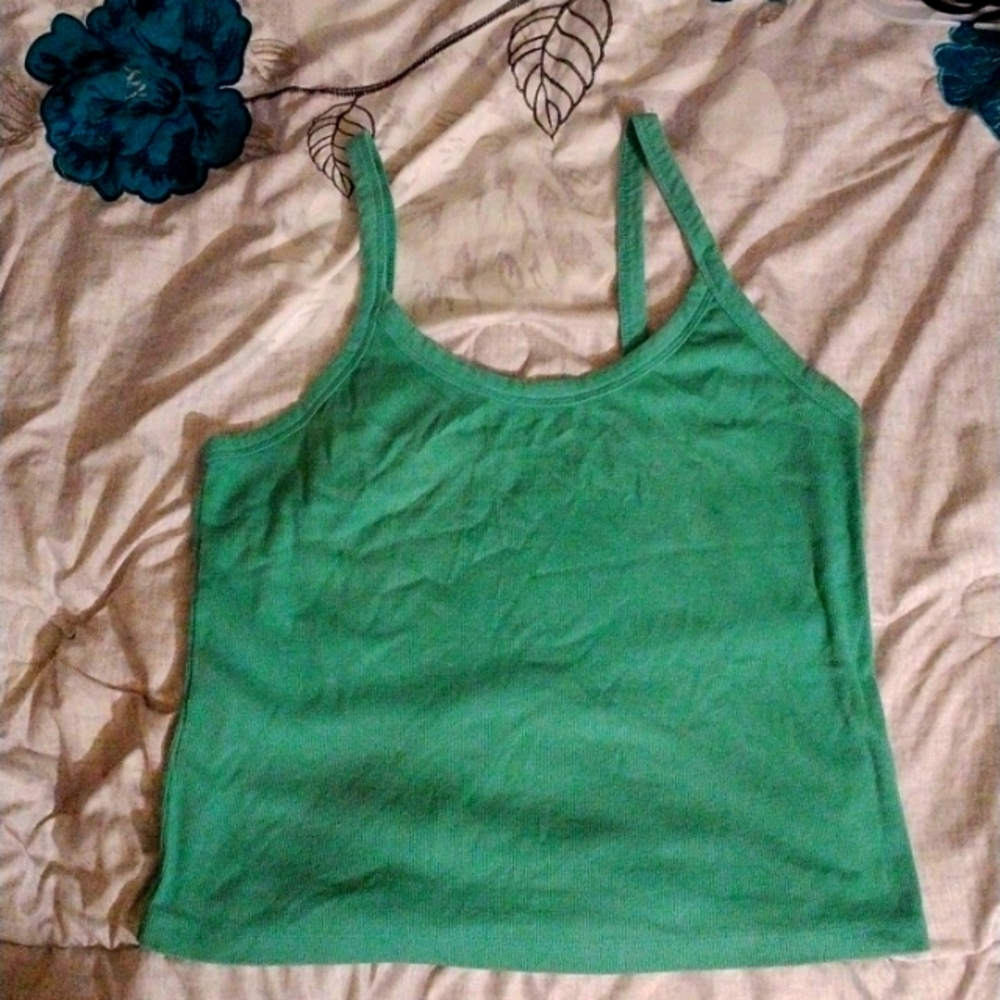 Wild Fable large green cropped tank top